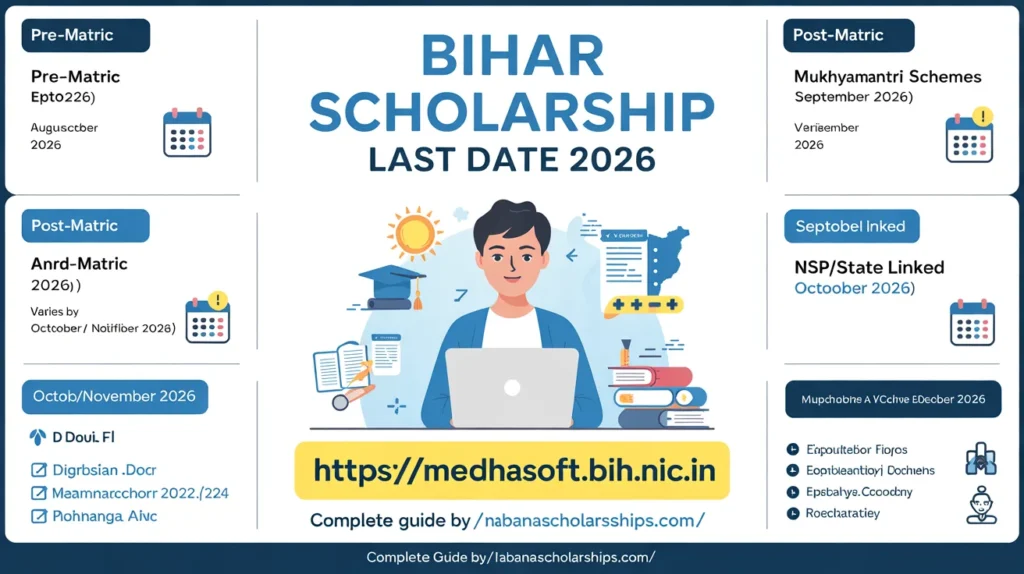 Bihar Scholarship Last Date 2026