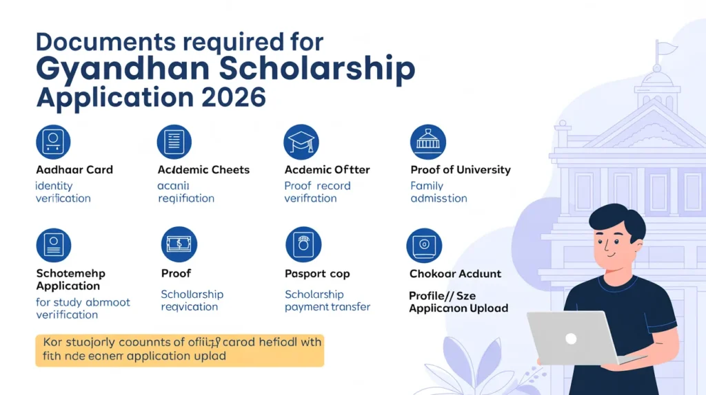 Documents Required for GyanDhan Scholarship Application
