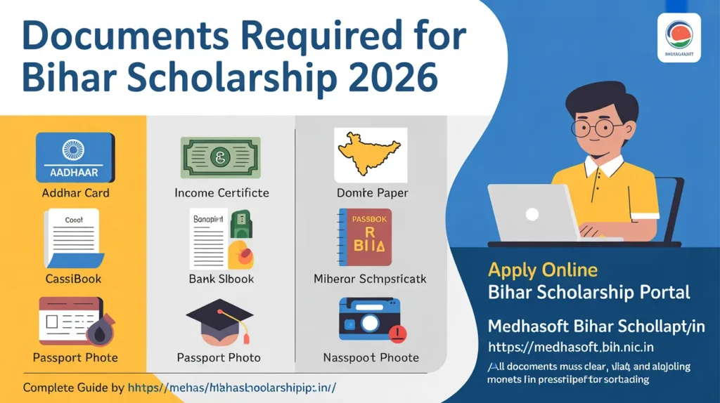 Documents Required for Bihar Scholarship 2026