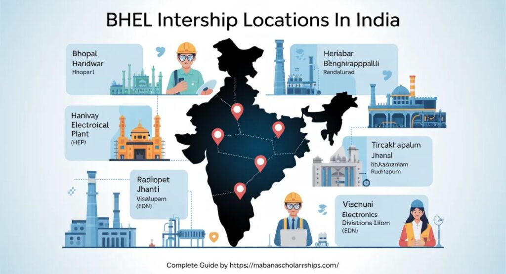 BHEL Internship Locations in India