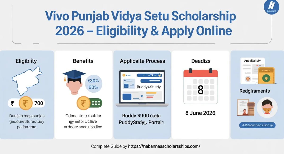 Vivo Punjab Vidya Setu Scholarship 2026 – Eligibility & Apply Online 