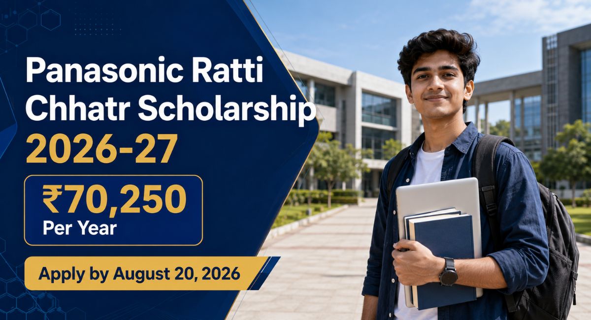 Panasonic Ratti Chhatr Scholarship 2026-27: ₹70,250 & Apply