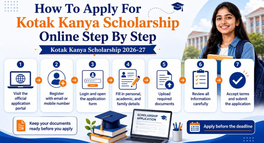 How To Apply For Kotak Kanya Scholarship Online Step By Step?
